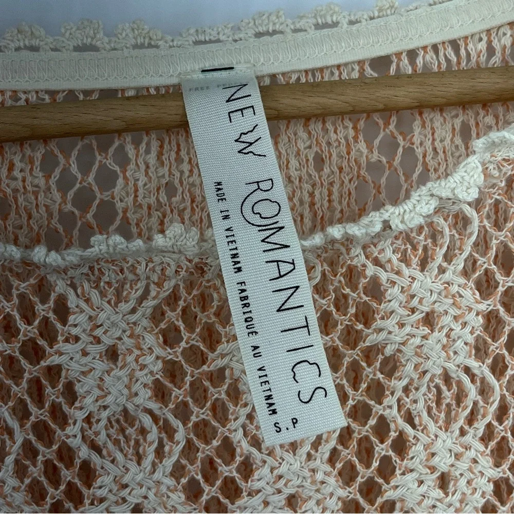 Free People S New Romantics Heirloom Rashele Cropped crochet Long Sleeve
